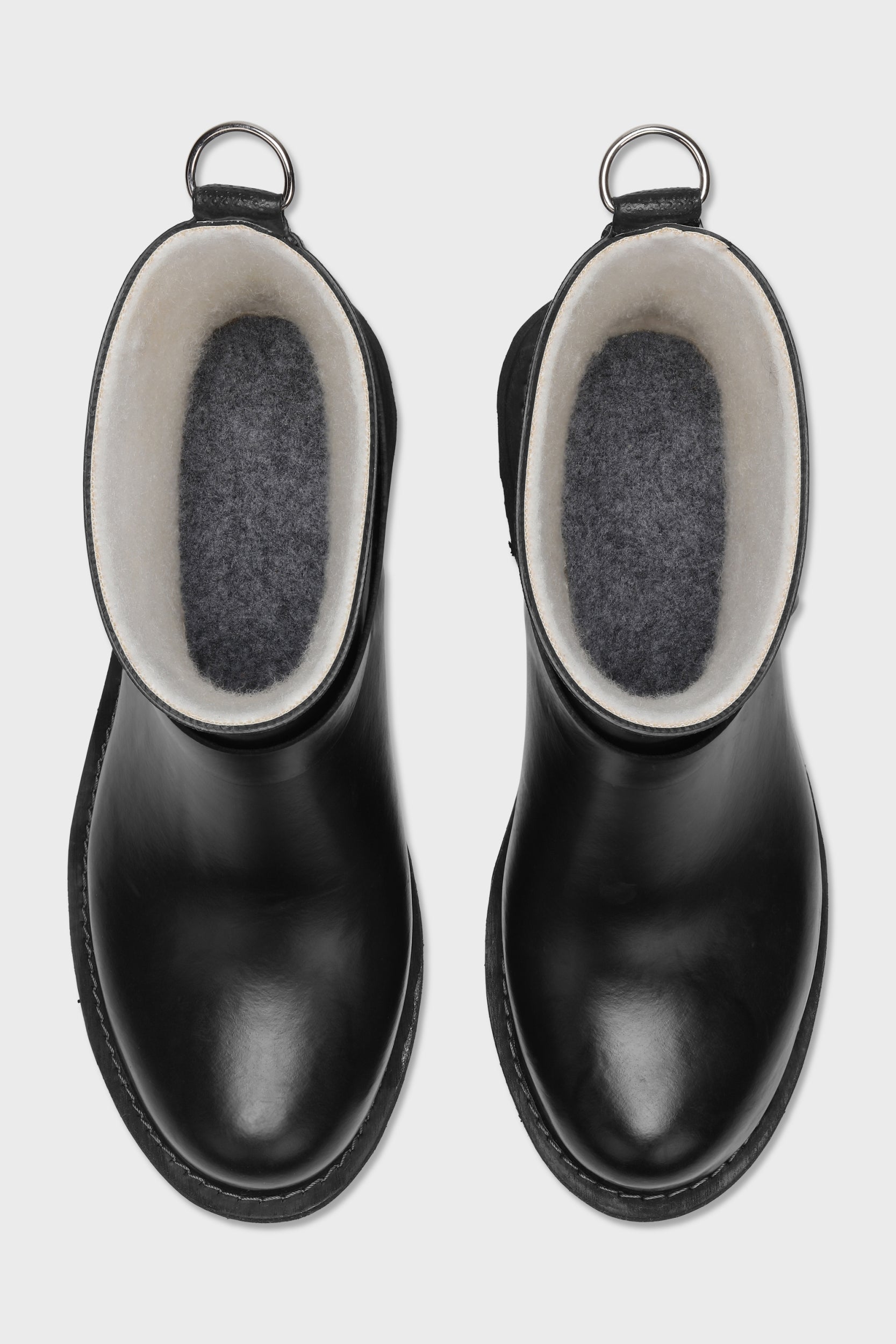 Korte Biker regenlaarzen RUB54 | Black Black | Boots | Ilse Jacobsen