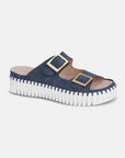 Sandalen met verstelbare gespen TULIP1037 - 699100 Blue Greyness White | Blue Greyness White | Shoes | Ilse Jacobsen