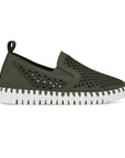 Instappers TULIP140KIDS - 410 Army | Army | Shoes | Ilse Jacobsen