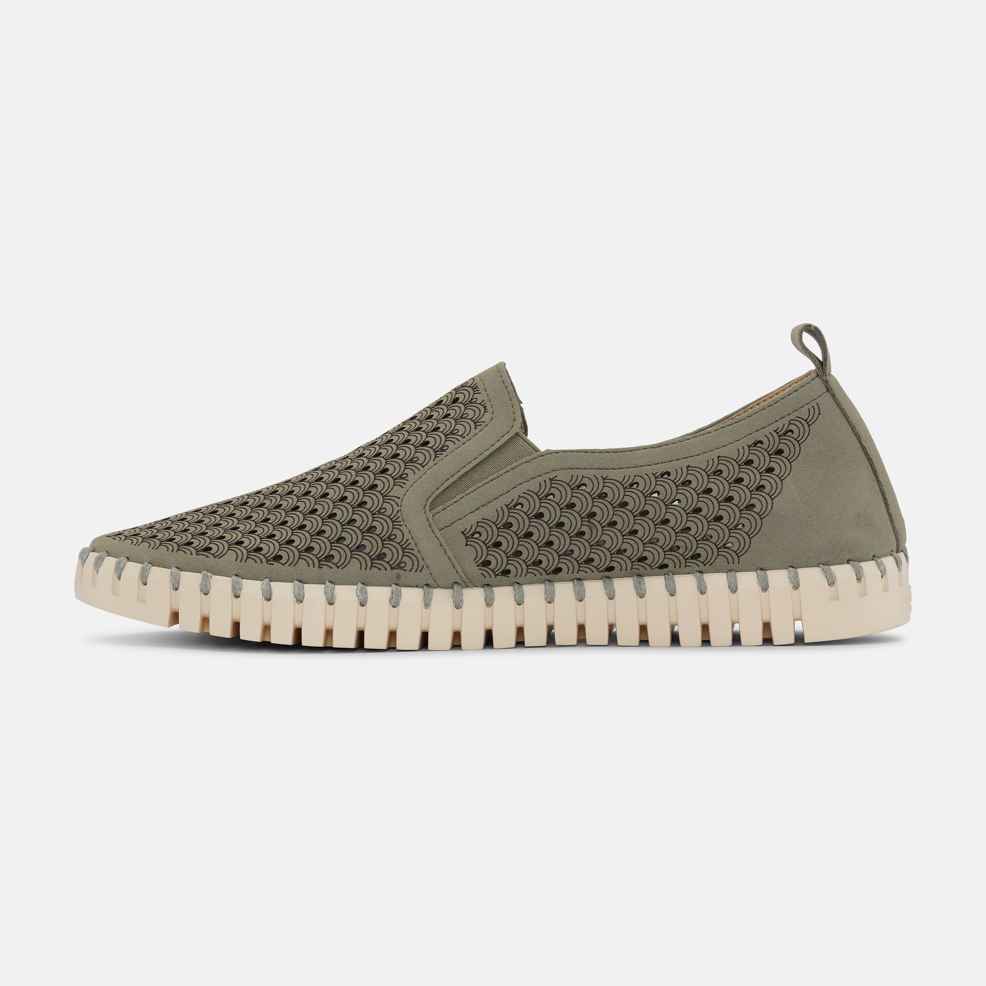 Instappers Heren TULIP140MEN beige zool | Army | Shoes | Ilse Jacobsen