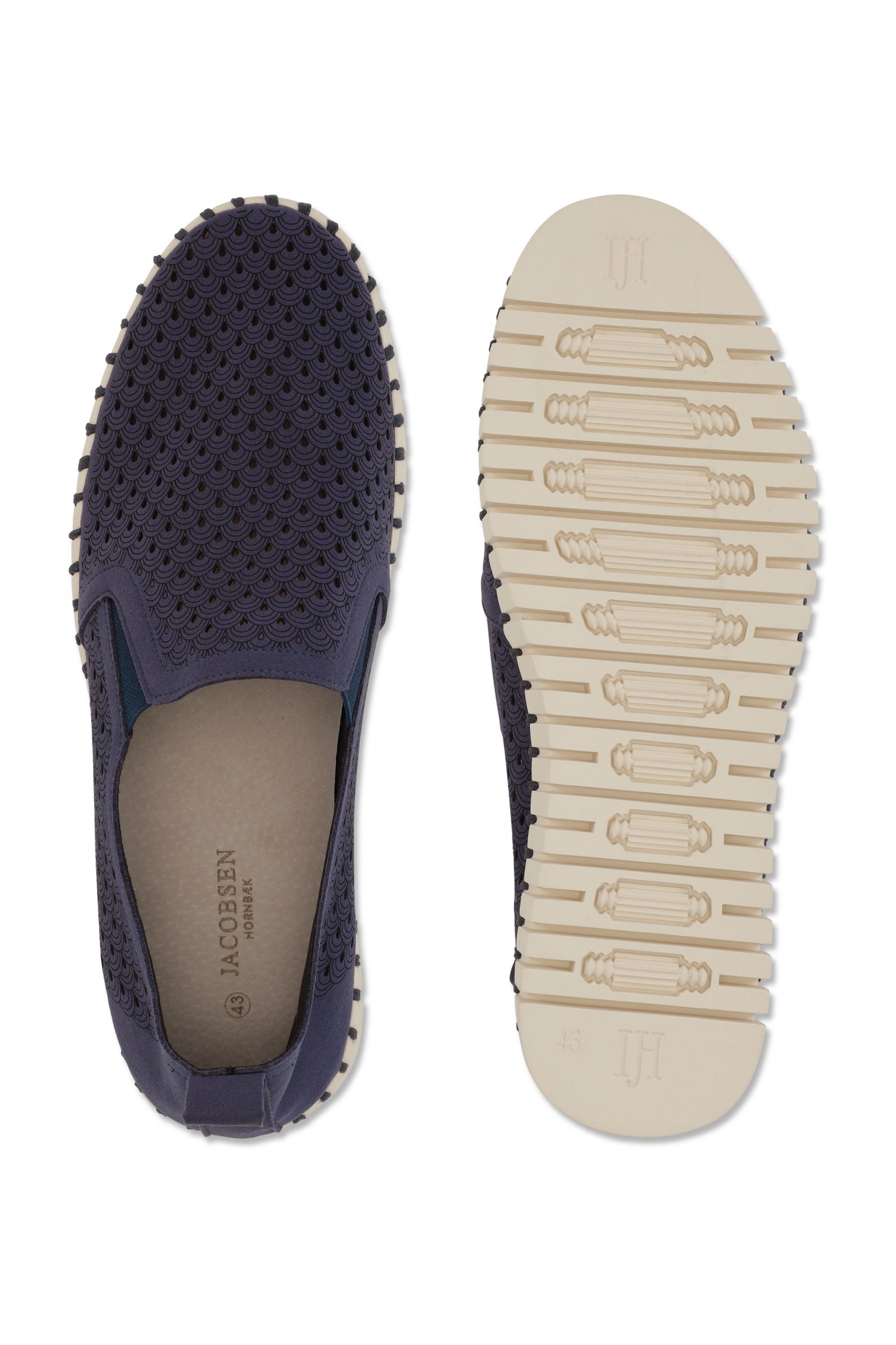 Instappers Heren TULIP140MEN beige zool | Dark Indigo | Shoes | Ilse Jacobsen