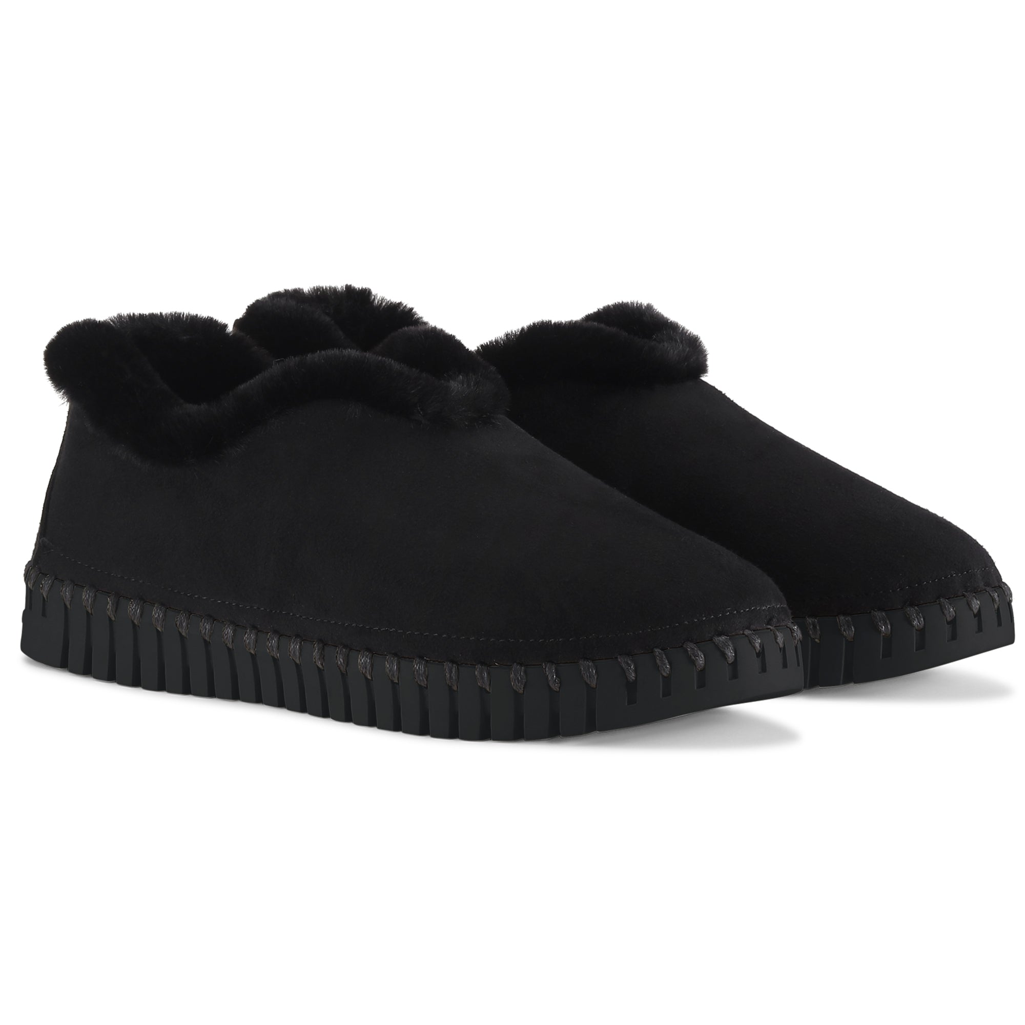 Pantoffels TULIP3050 | Black Black | Home Shoes | Ilse Jacobsen