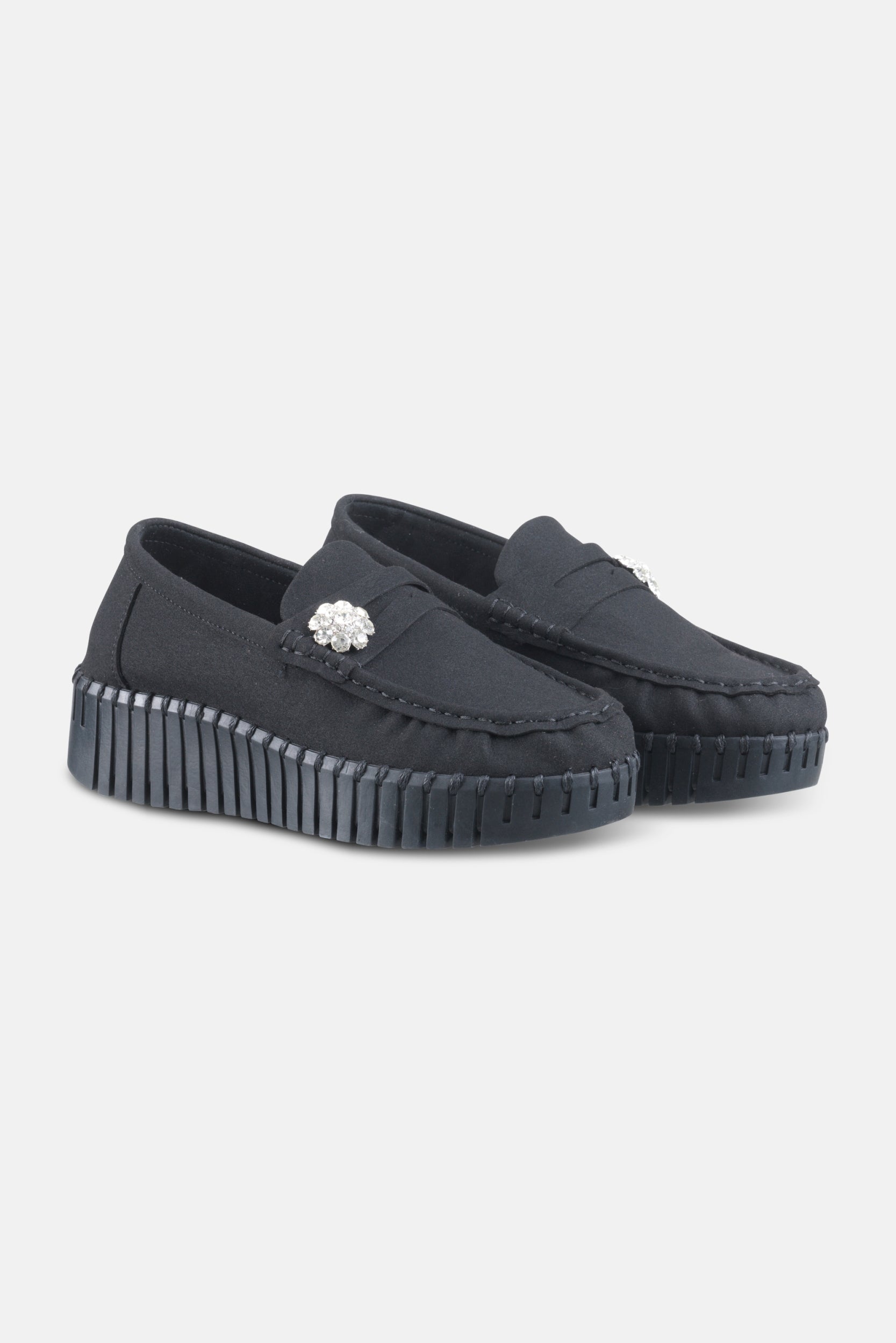 Tulip penny loafer met sleehak TULIP3220 | Black Black | Shoes | Ilse Jacobsen