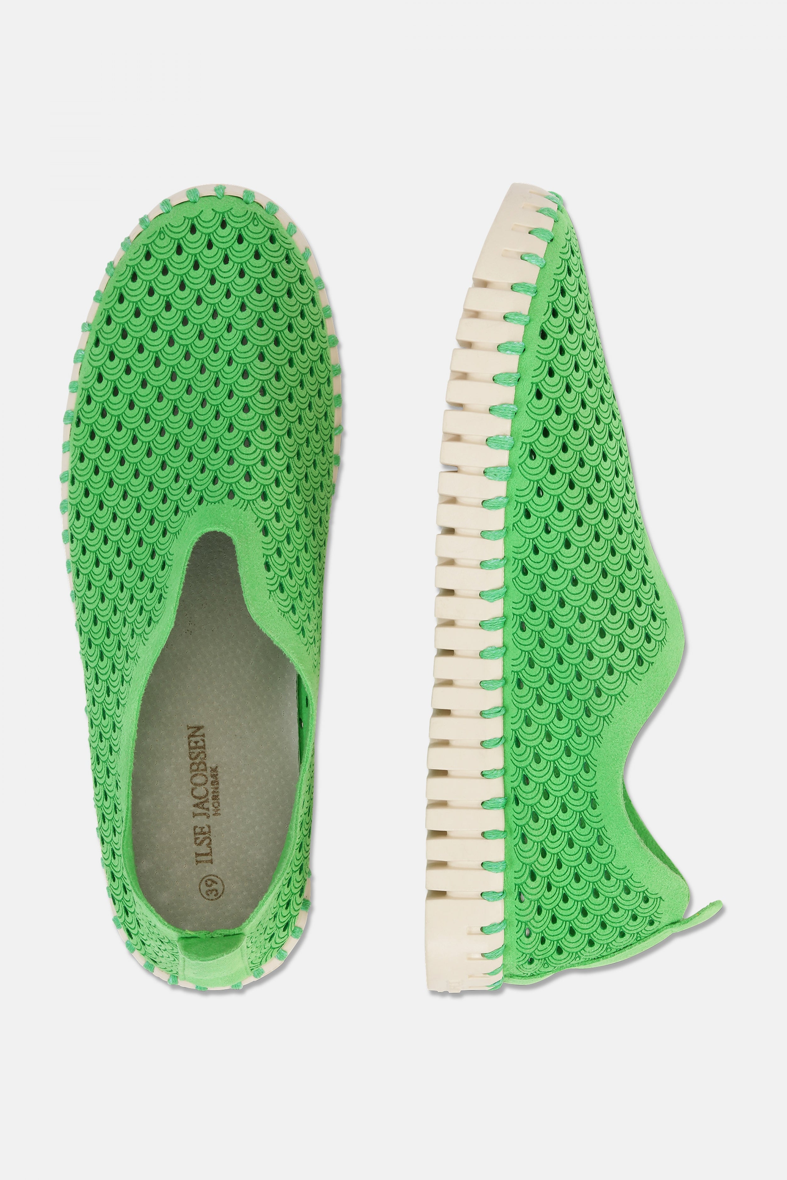 Instappers TULIP3275 beige zool | Bright Green | Shoes | Ilse Jacobsen