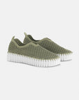 Instappers Platform TULIP3373W witte zool | Army | Shoes | Ilse Jacobsen