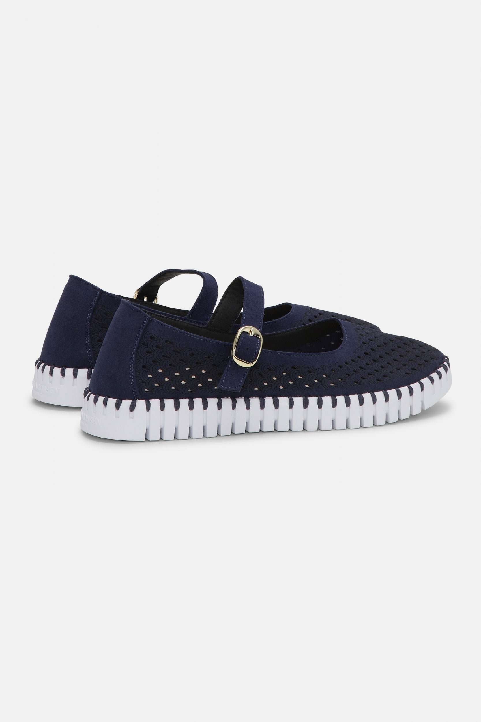 Tulip Ballerina TULIP3476 | Dark Indigo White | Shoes | Ilse Jacobsen