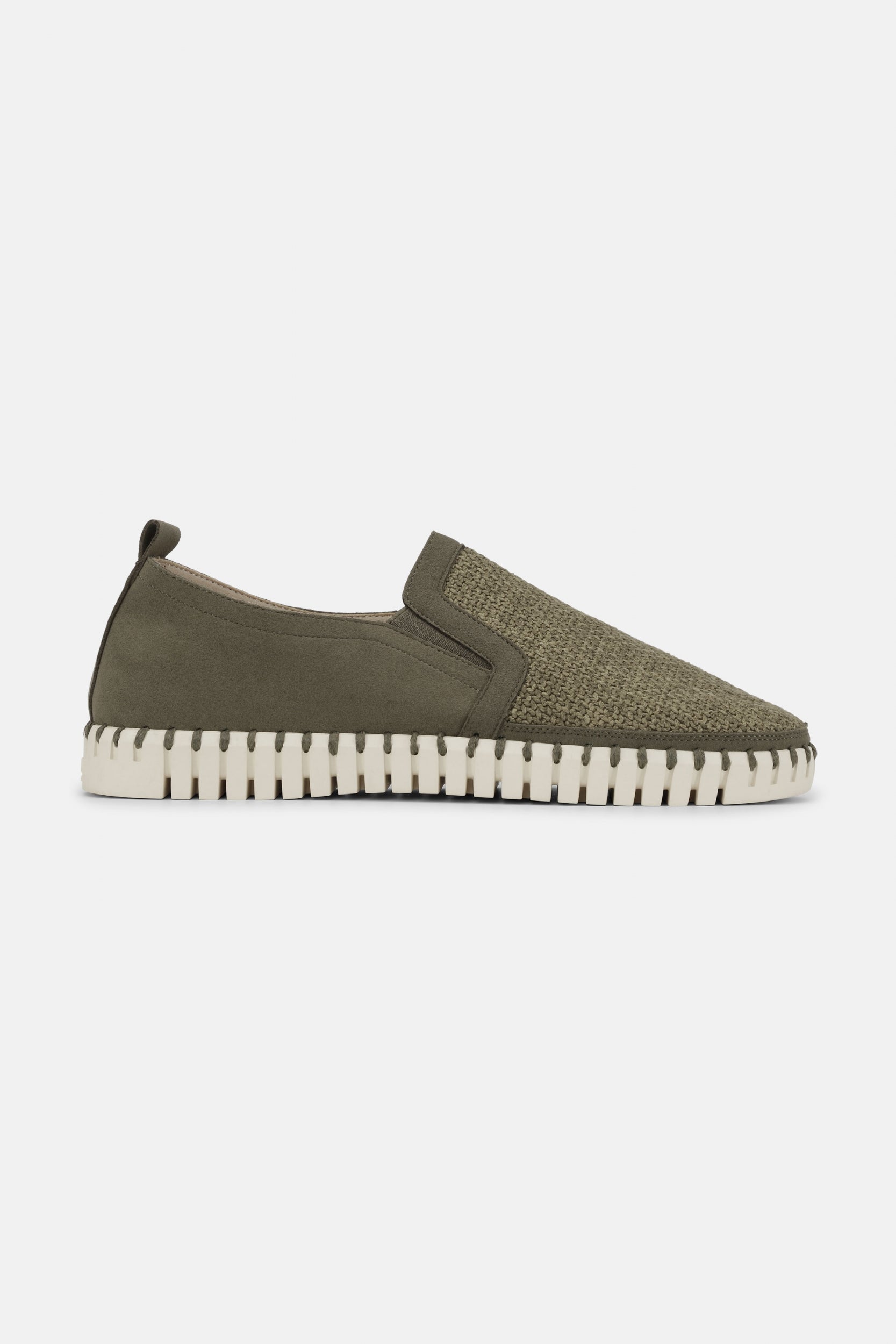 Instappers Heren Tulip3885 beige zool | Deep Olive Pearled Ivory | Shoes | Ilse Jacobsen