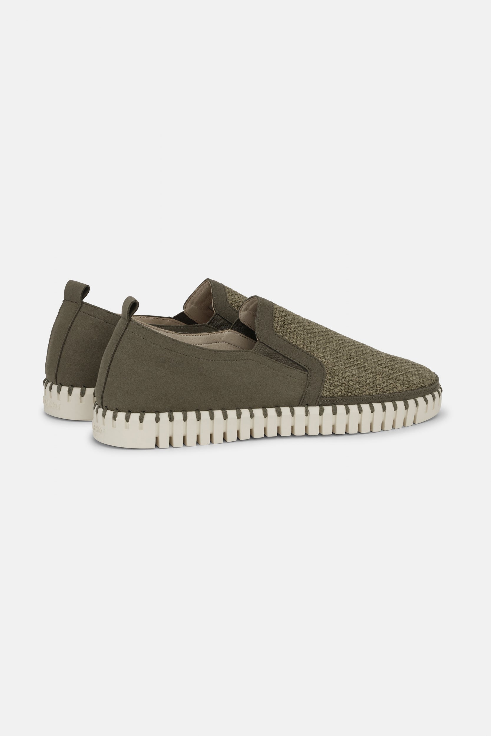 Instappers Heren Tulip3885 beige zool | Deep Olive Pearled Ivory | Shoes | Ilse Jacobsen