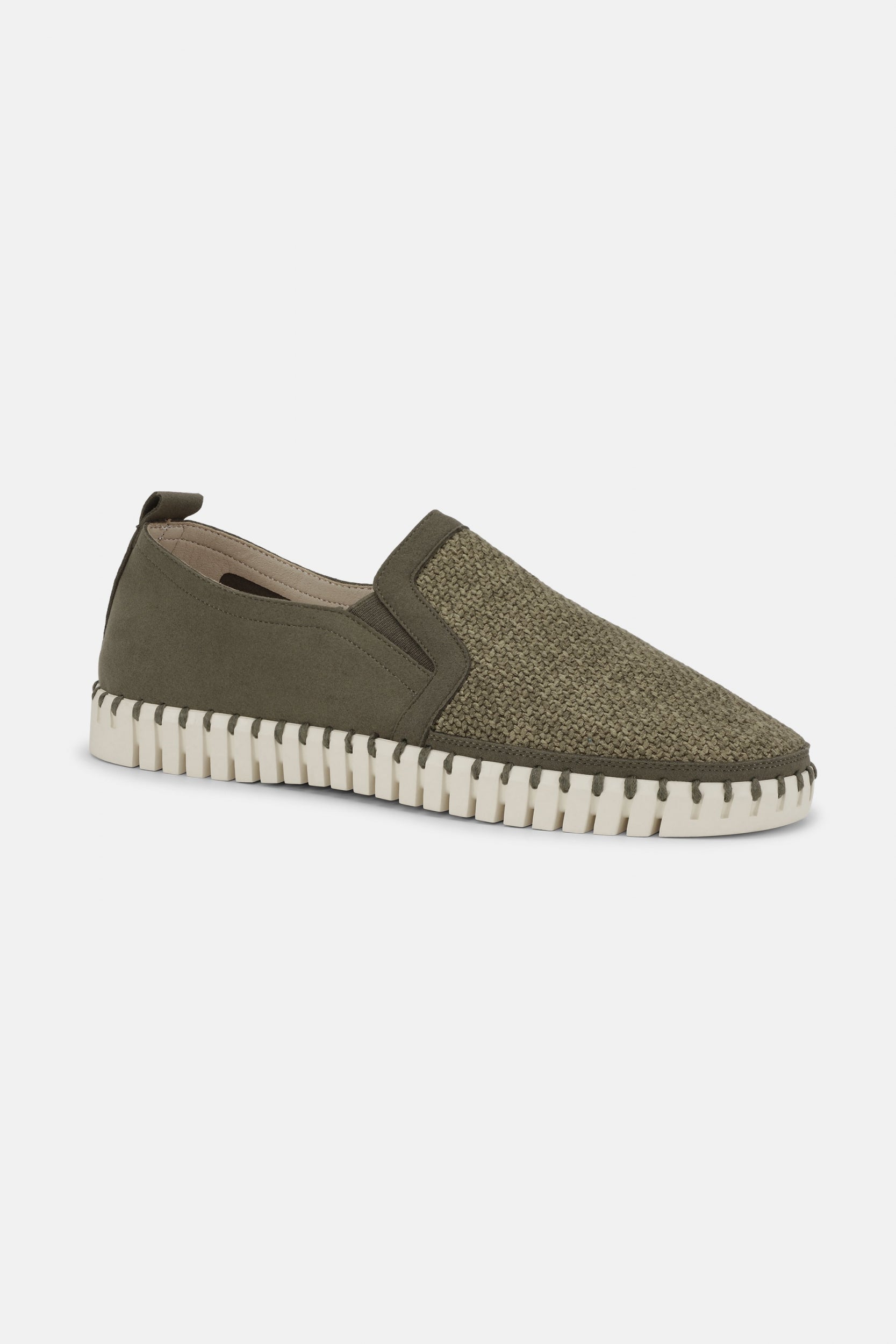 Instappers Heren Tulip3885 beige zool | Deep Olive Pearled Ivory | Shoes | Ilse Jacobsen