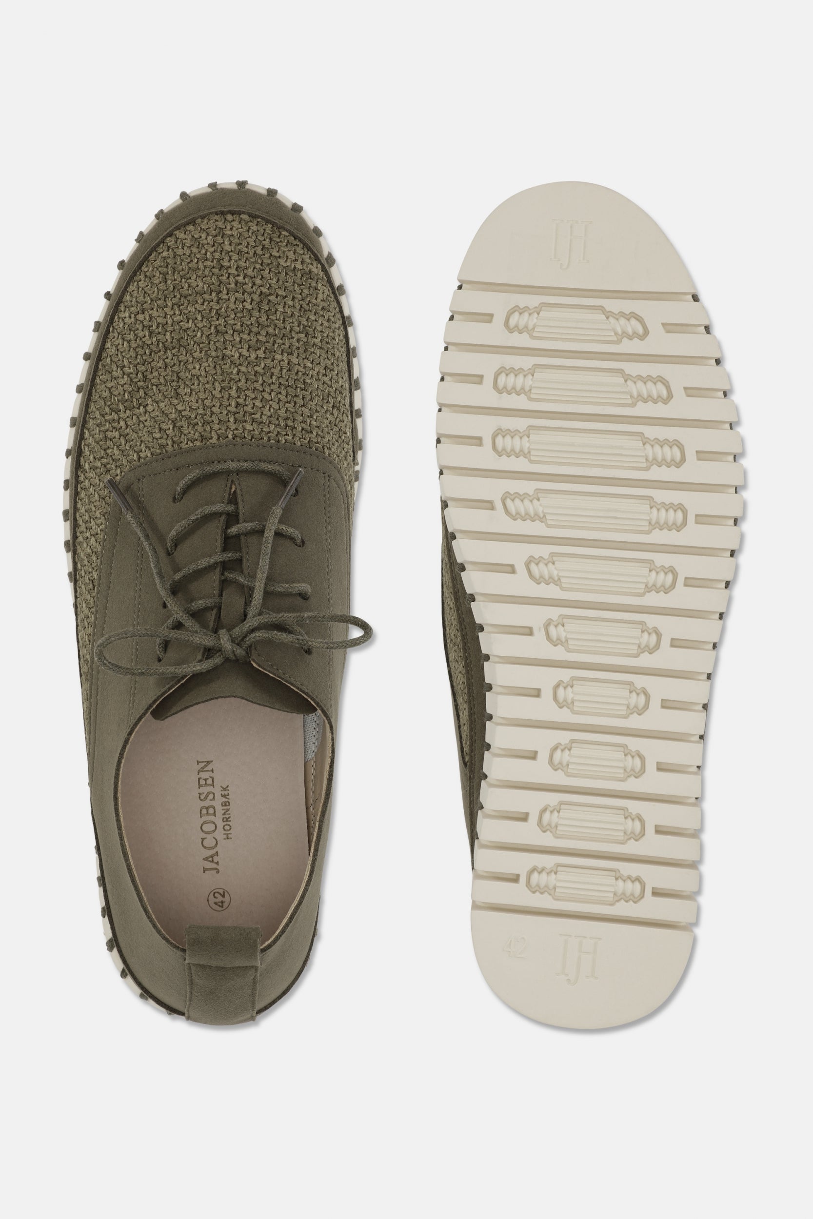 Sneakers TULIP4096 | Deep Olive Pearled Ivory | Shoes | Ilse Jacobsen