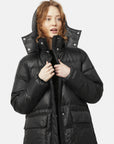 Lange Donzen Winterjas WALK11 - Black 001 | Black | Coat | Ilse Jacobsen