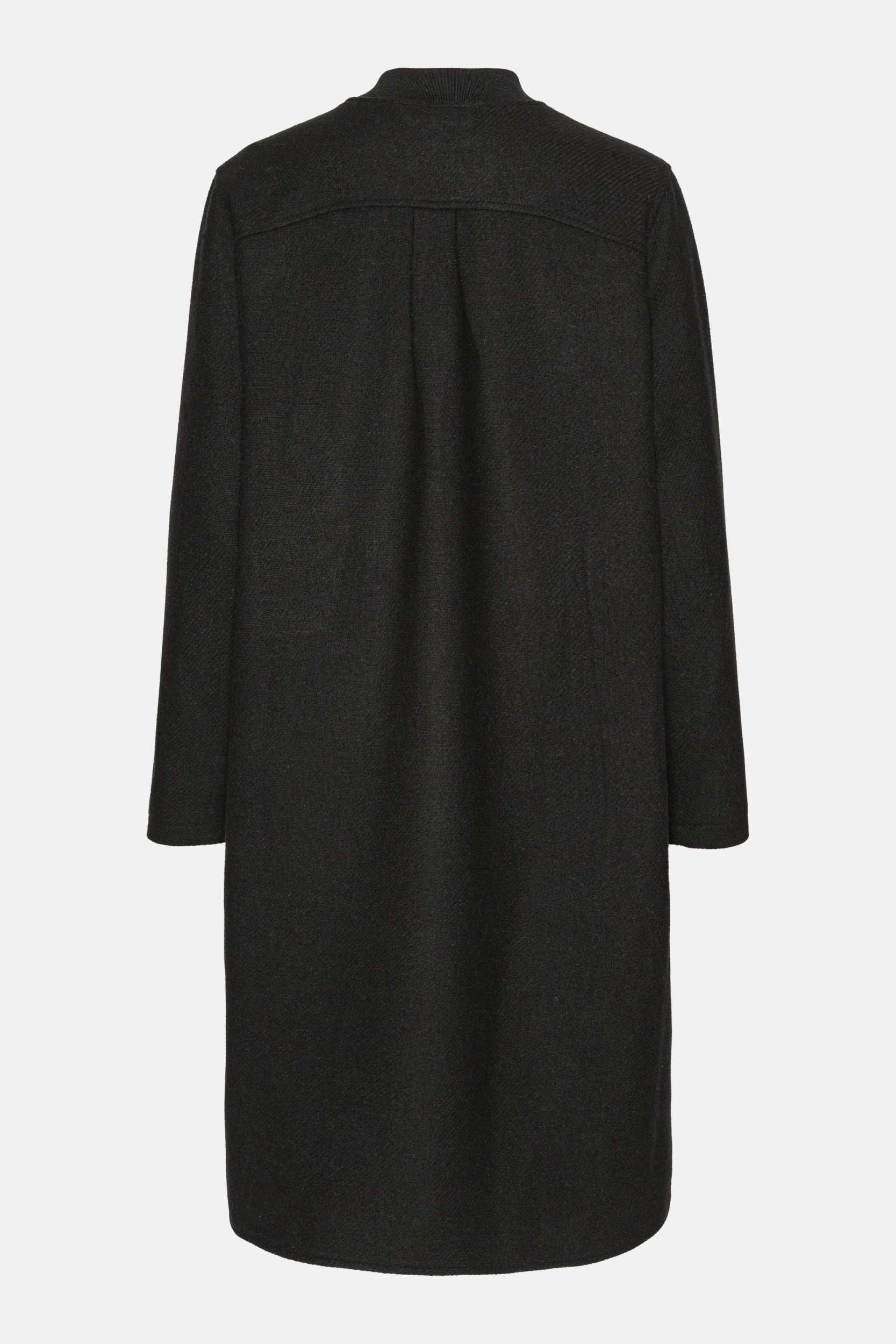 Lange Jas WOOLEN02 | Black | Coat | Ilse Jacobsen