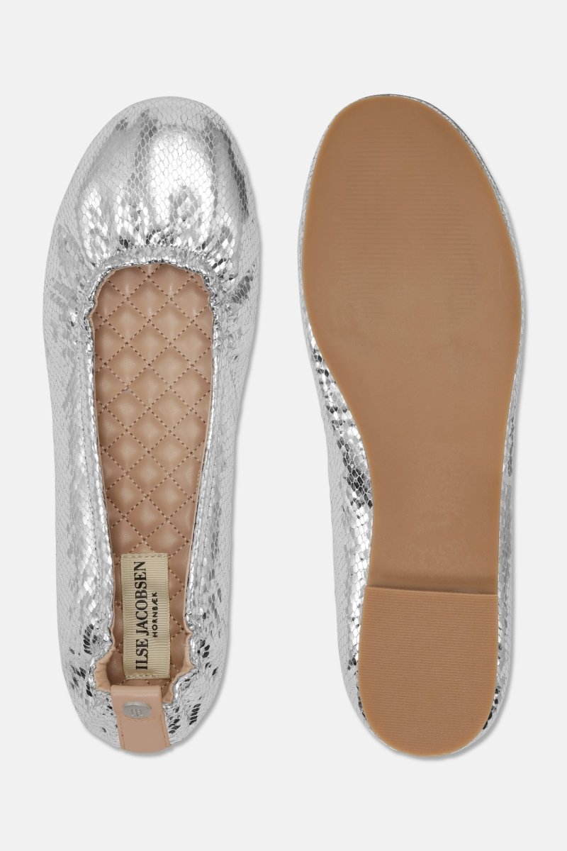 Ballarina Metallic PANORA01 | Silver Taupe | Shoes | Ilse Jacobsen