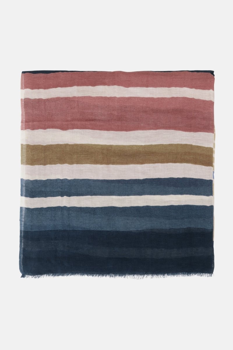 Gestreepte Sjaal LICCO01P | Beige Organic Stripe | Scarf | Ilse Jacobsen
