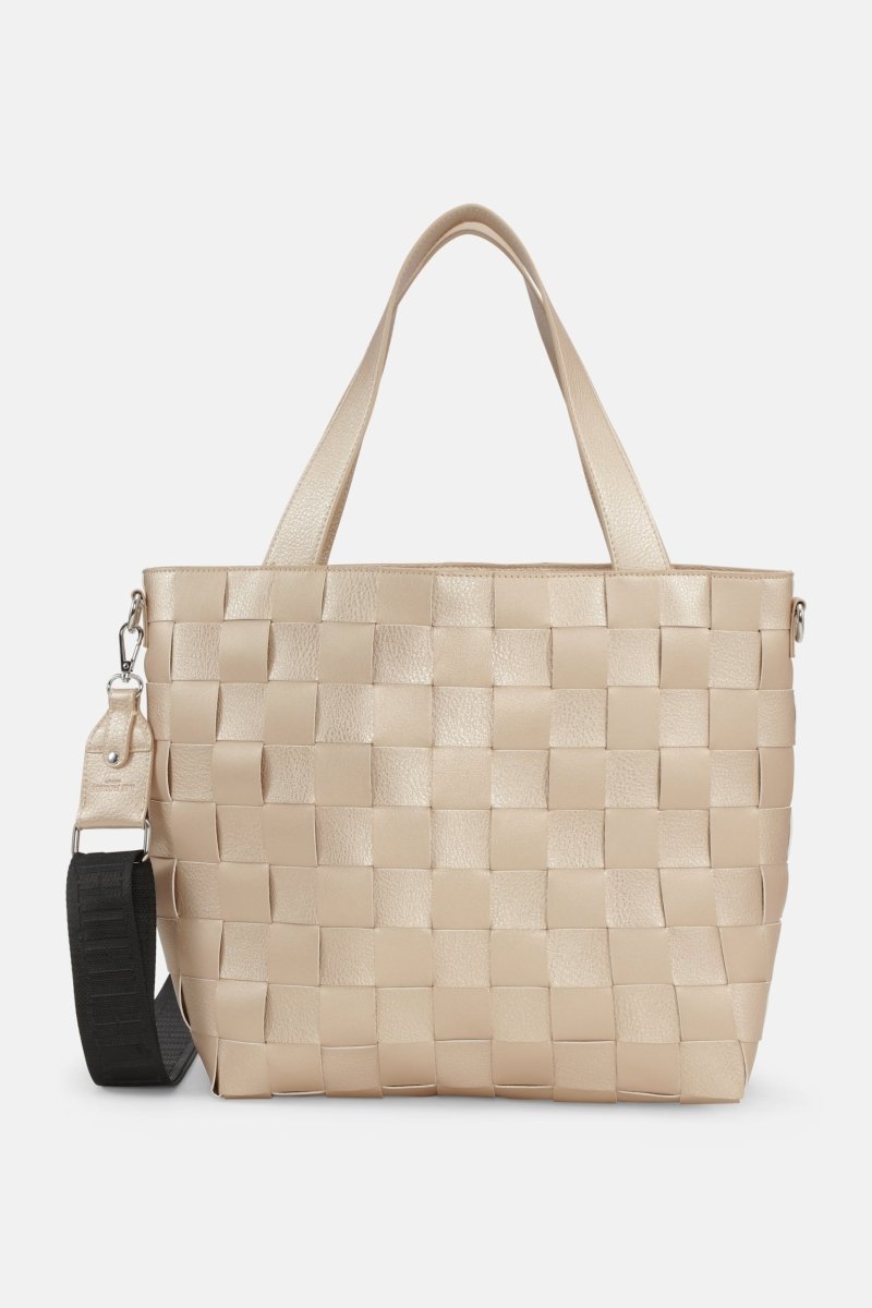 Gevlochten Shoulder Tas met Strap CHIP11 | Platin | Bag | Ilse Jacobsen