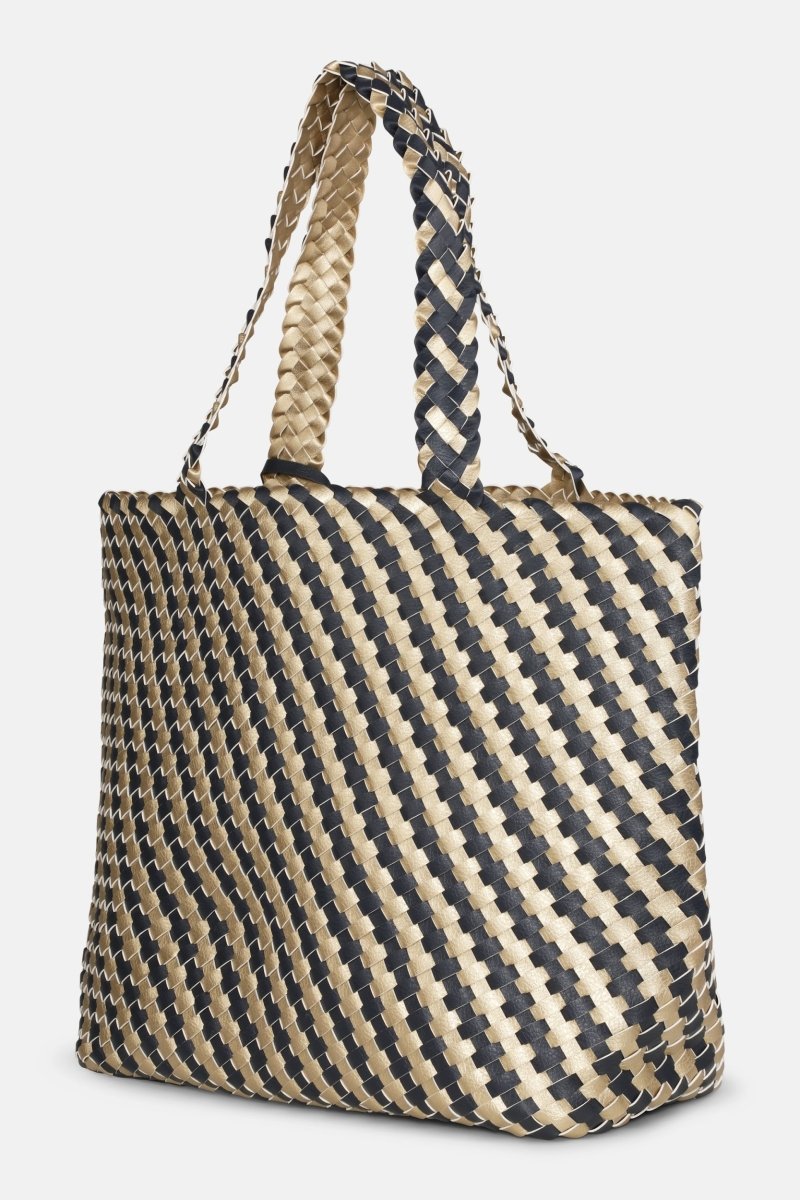 Gevlochten Tas BAG06CMAXI | True Navy Platin | Bag | Ilse Jacobsen