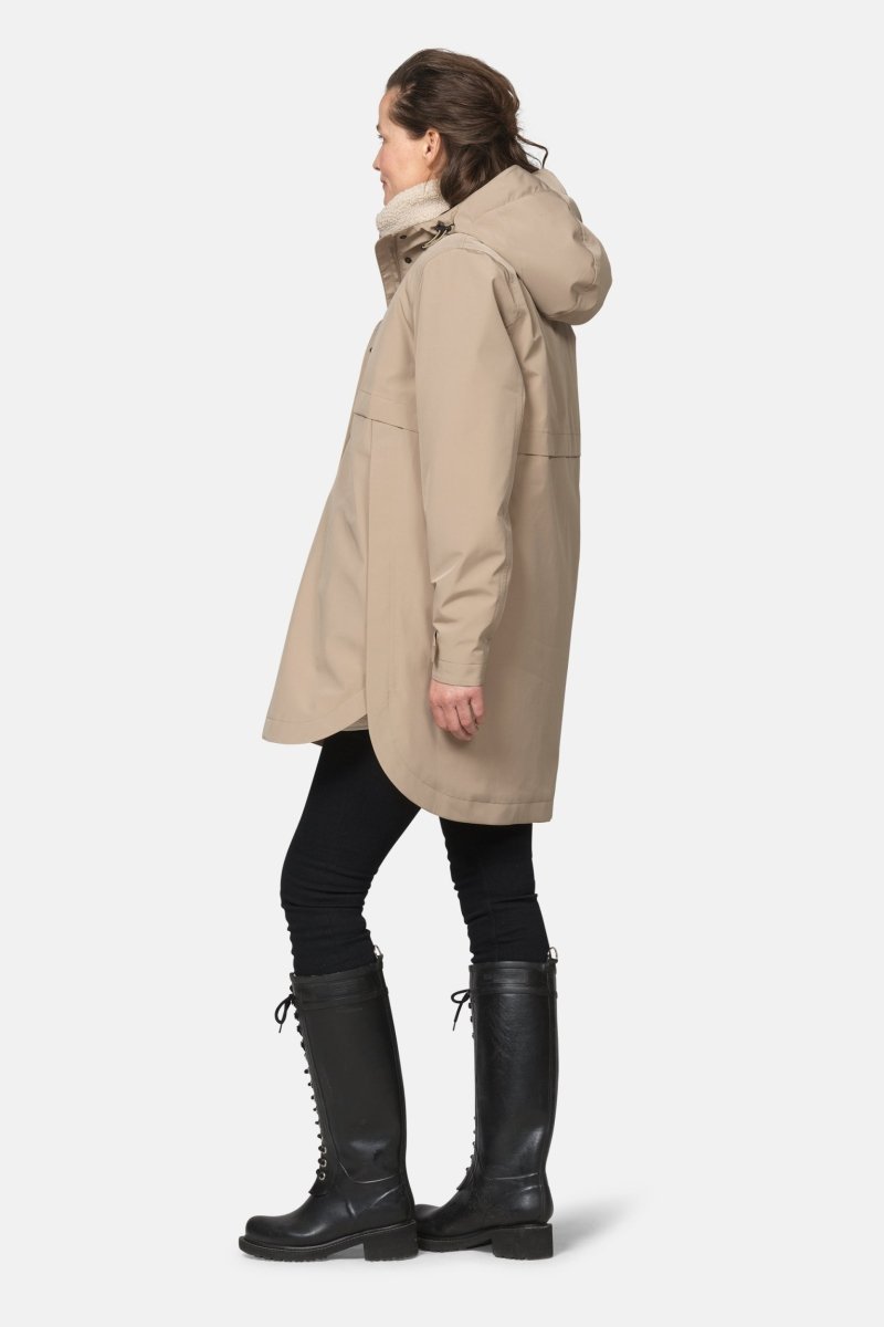 Gevoerde regenjas DASHRAIN02 | Greige | Jacket | Ilse Jacobsen