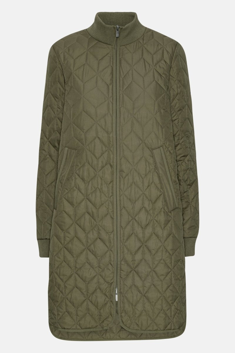Gewatteerde jas ART06 | Army | Coat | Ilse Jacobsen