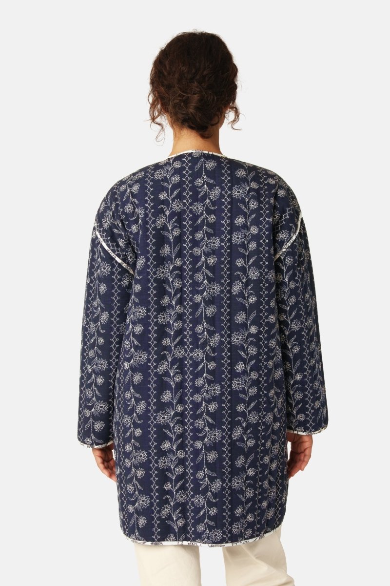 Gewatteerde Jas OTTOMAQUILT04P | Dark Wildflower | Jacket | Ilse Jacobsen