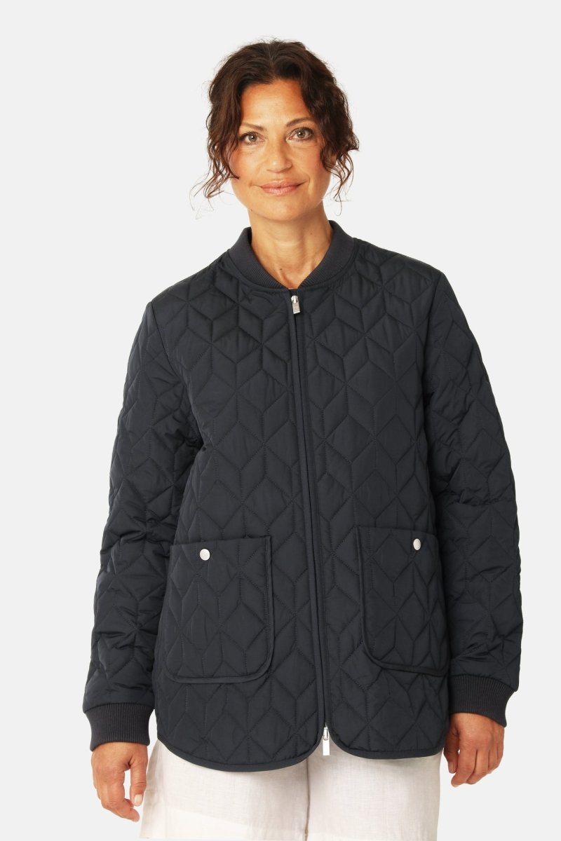 Gewatteerde Tussenjas ART45 | Dark Indigo | Jacket | Ilse Jacobsen