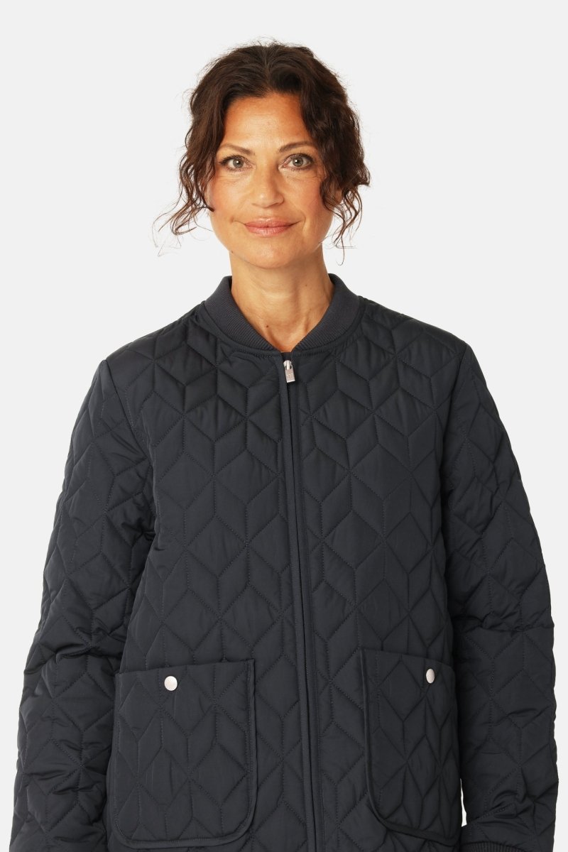 Gewatteerde Tussenjas ART45 | Dark Indigo | Jacket | Ilse Jacobsen