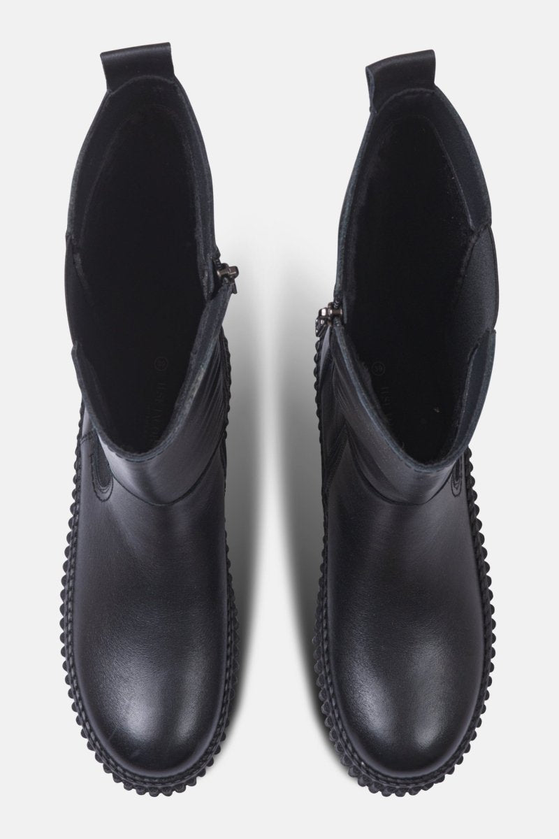 Hoge laarzen met elastiek CALIRA07 | Black Black | Shoes | Ilse Jacobsen