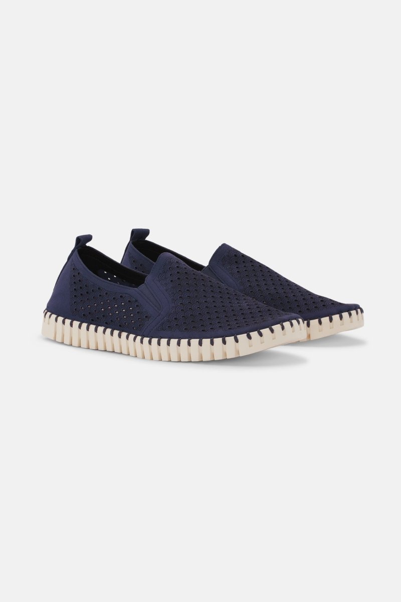 Instappers Heren TULIP140MEN beige zool | Dark Indigo | Shoes | Ilse Jacobsen
