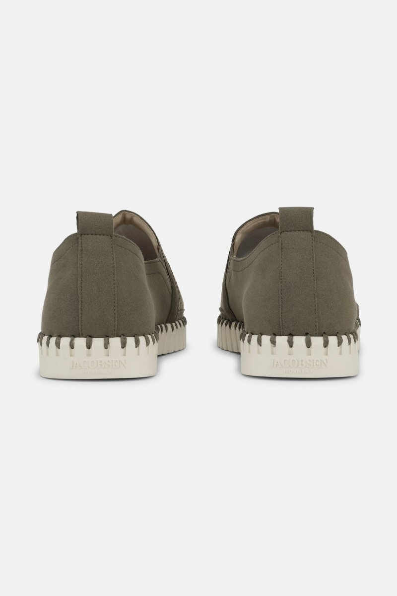 Instappers Heren Tulip3885 beige zool | Deep Olive Pearled Ivory | Shoes | Ilse Jacobsen