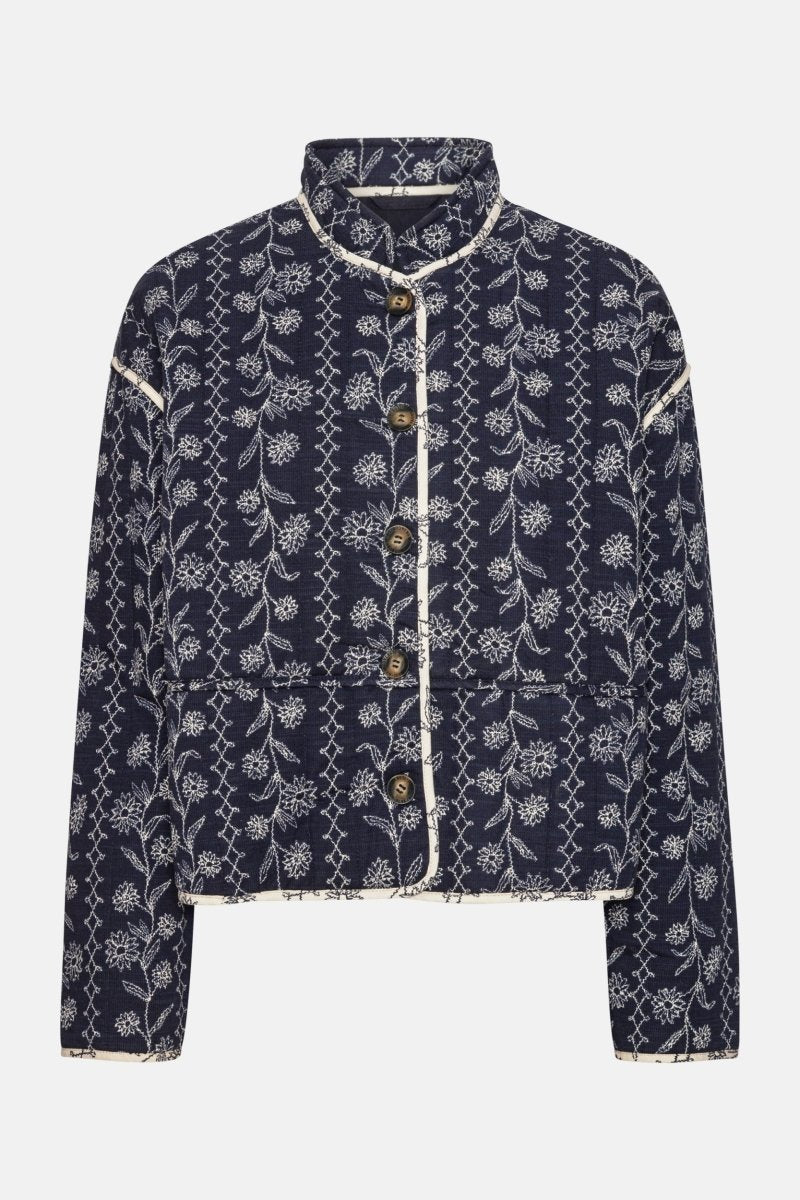 Korte Gewatteerde Jas OTTOMAQUILT01P | Dark Wildflower | Jacket | Ilse Jacobsen
