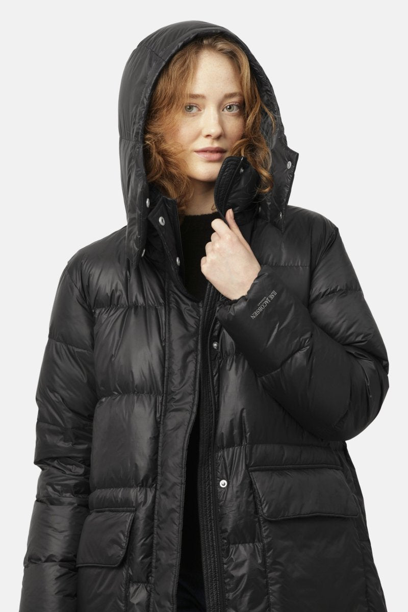 Lange Donzen Winterjas WALK11 | Black | Coat | Ilse Jacobsen