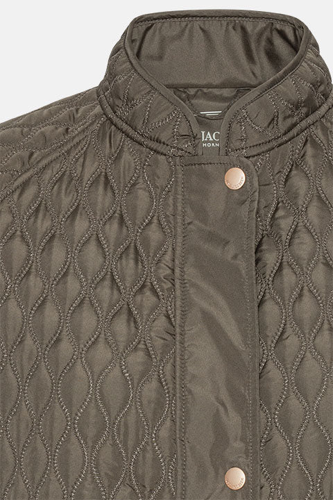 Lange Gewatteerde Jas ALLY06 | Tarmac | Coat | Ilse Jacobsen