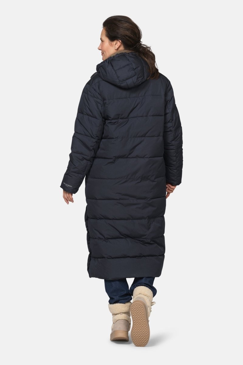 Lange gewatteerde winterjas PEPPY13 | Dark Indigo | Coat | Ilse Jacobsen