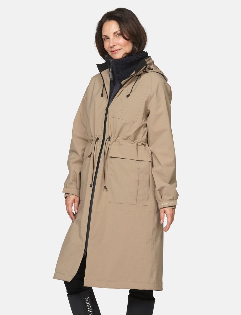 Lange winterparka THERMAL01 | Greige | Parka | Ilse Jacobsen