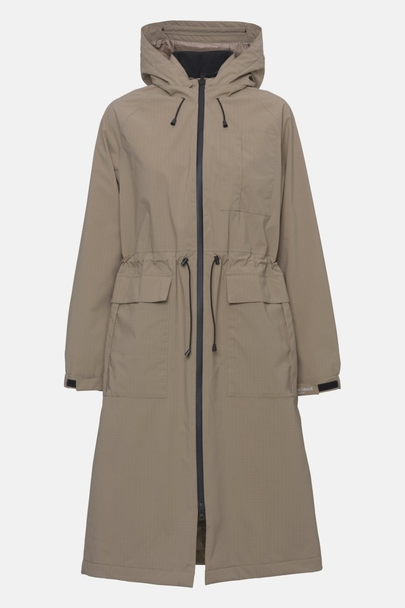 Lange winterparka THERMAL01 | Greige | Parka | Ilse Jacobsen