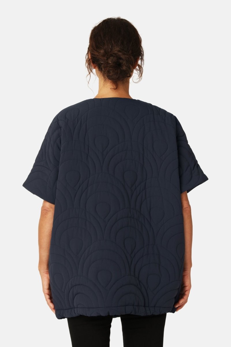 Bodywarmer BLOSSOM02 | Dark Indigo | Jacket | Ilse Jacobsen