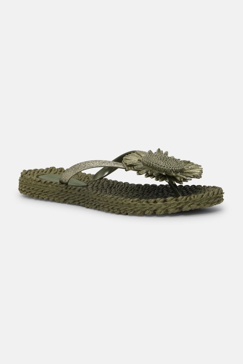 Slipper met bloem CHEERFUL16F | Army | Flip Flop | Ilse Jacobsen