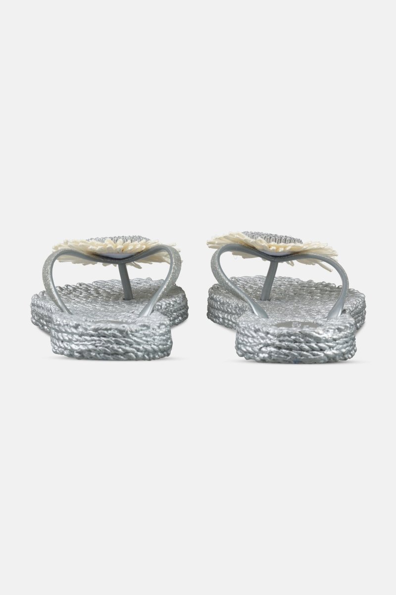 Slipper met bloem CHEERFUL16F | Silver | Flip Flop | Ilse Jacobsen