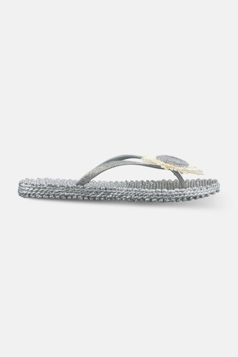Slipper met bloem CHEERFUL16F | Silver | Flip Flop | Ilse Jacobsen