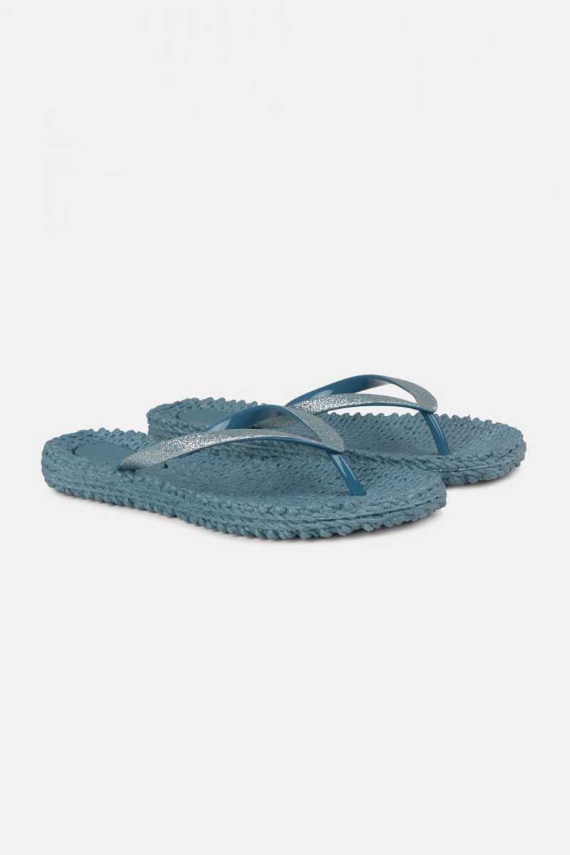 Slippers met subtiele glitter CHEERFUL01 | Lichen Blue | Flip Flop | Ilse Jacobsen