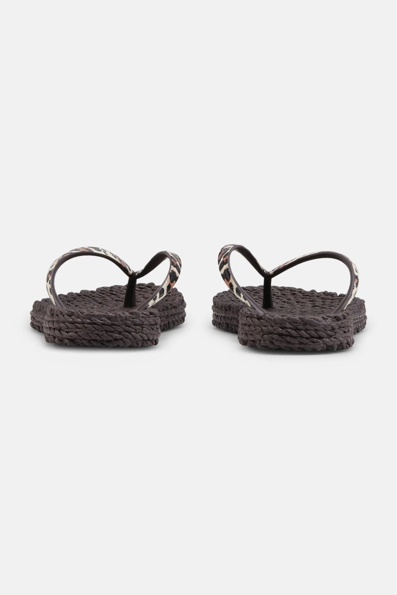 Slippers met leopardprint CHEERFUL01P | Brown Panthera Print | Flip Flop | Ilse Jacobsen
