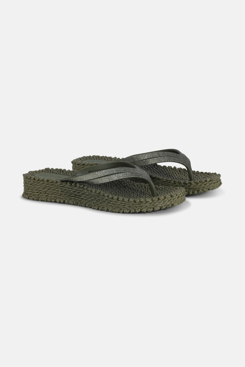 Slippers met lichte plateauzool CHEERFUL13 | Army | Flip Flop | Ilse Jacobsen