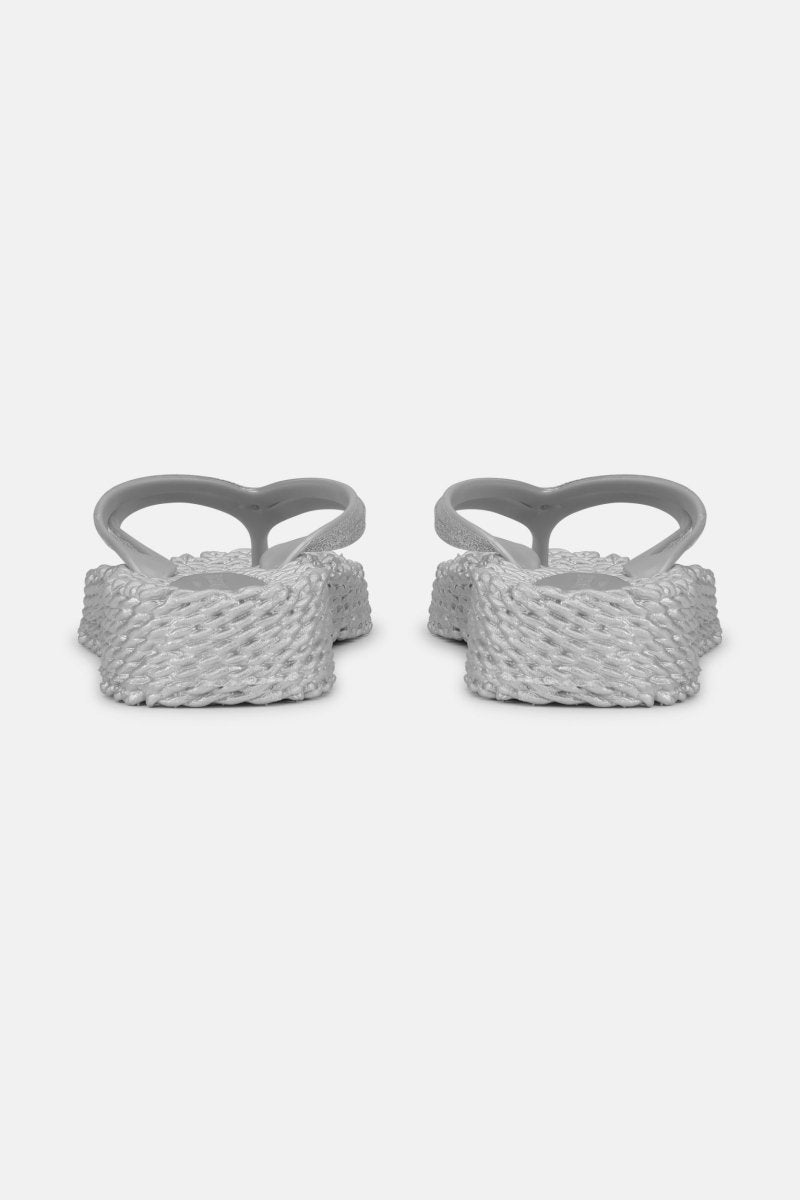 Slippers met lichte plateauzool CHEERFUL13 | Silver | Flip Flop | Ilse Jacobsen