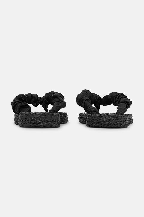 Slippers met satijnen band CHEERFUL06 | Black | Flip Flop | Ilse Jacobsen