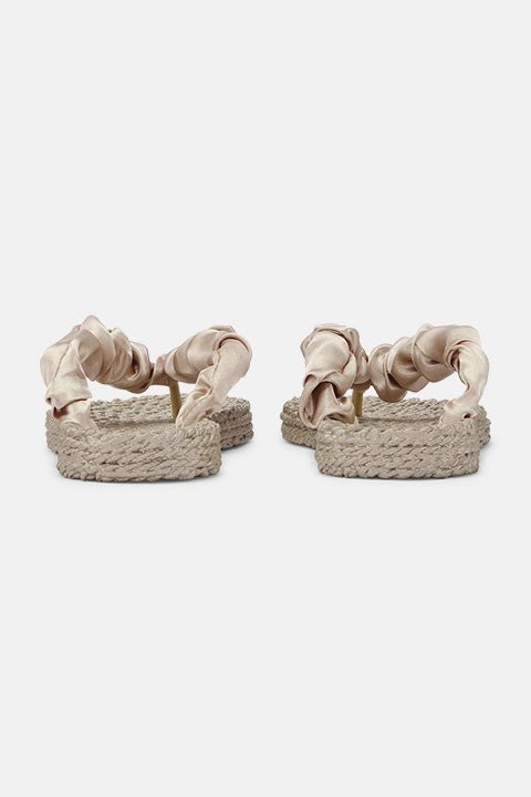 Slippers met satijnen band CHEERFUL06 | Platin | Flip Flop | Ilse Jacobsen
