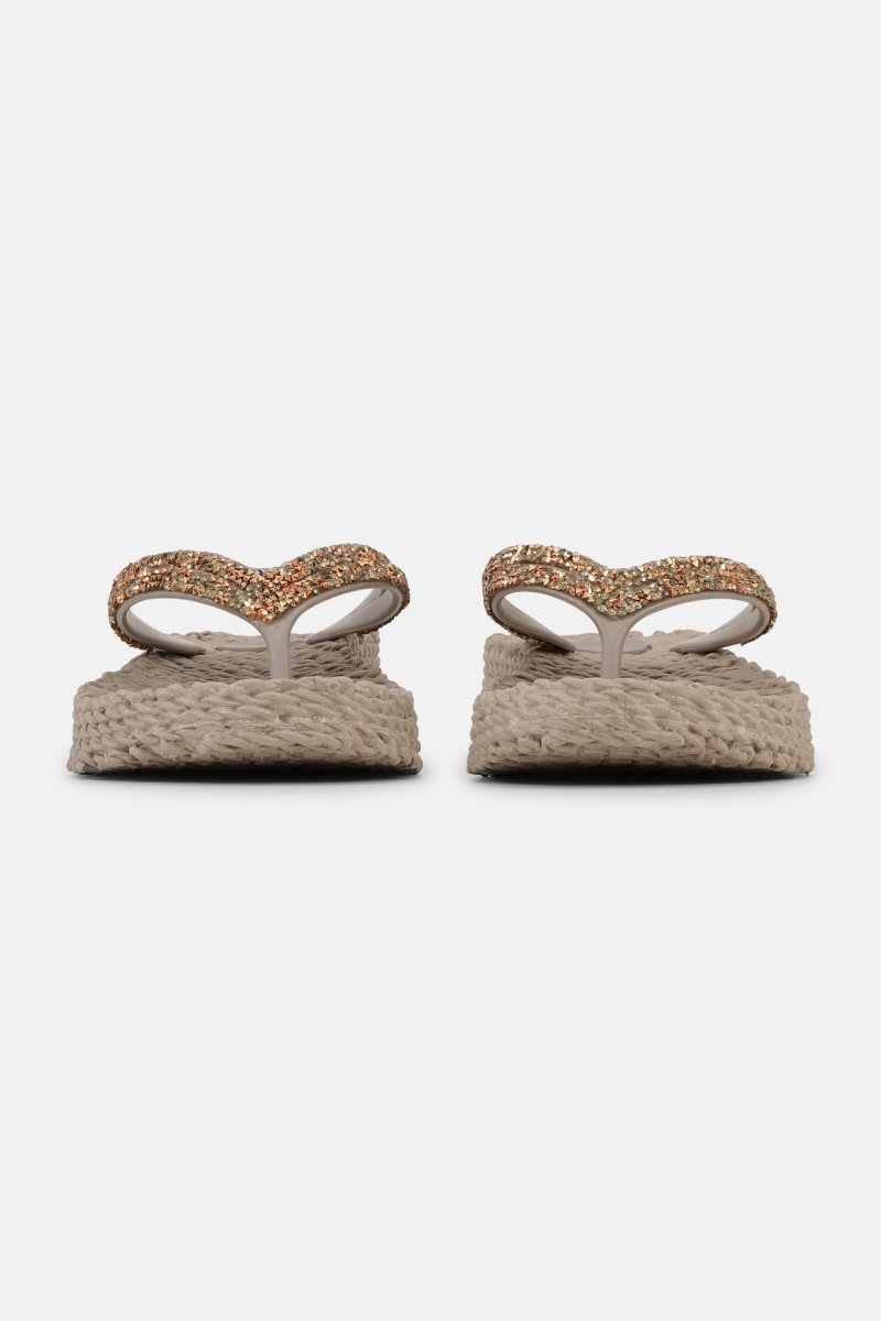 Platform slippers met koper mix strass steen CHEERFUL15C | Atmosphere | Shoes | Ilse Jacobsen