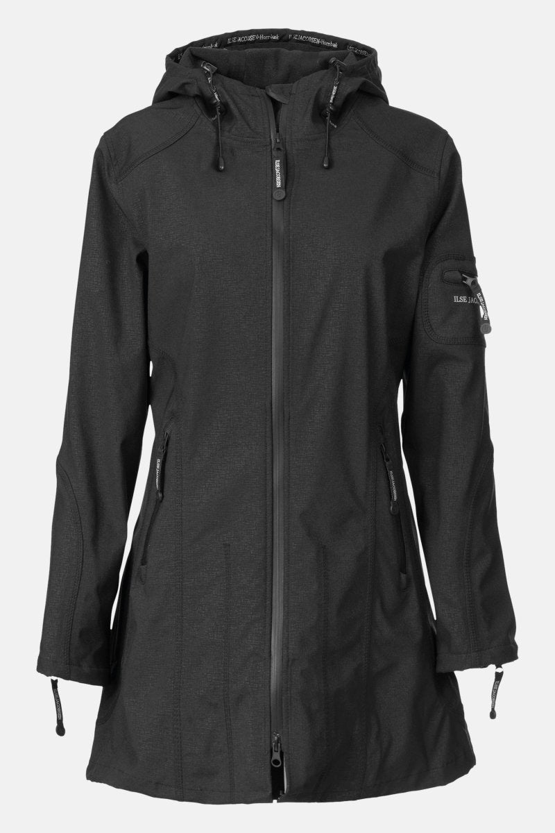 Softshell regenjas RAIN07 | Black | Raincoat | Ilse Jacobsen