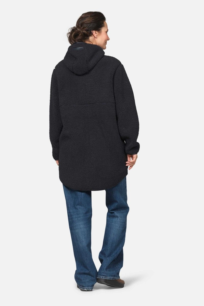 Teddy fleecejack met capuchon BONDEDPILE04 | Dark Indigo | Jacket | Ilse Jacobsen