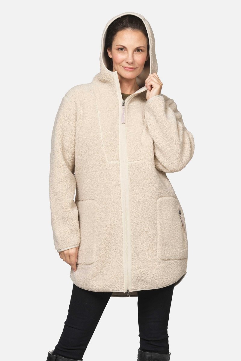 Teddy fleecejack met capuchon BONDEDPILE04 | Kit | Jacket | Ilse Jacobsen