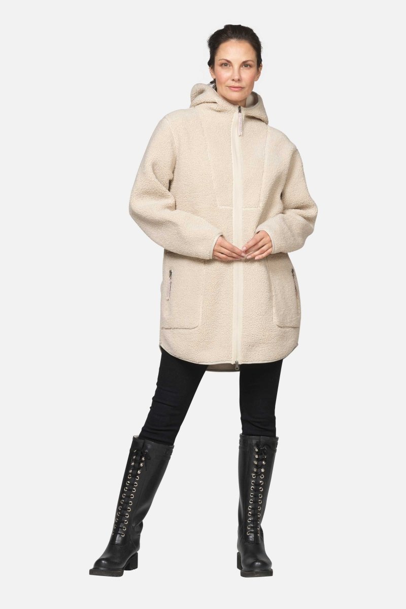Teddy fleecejack met capuchon BONDEDPILE04 | Kit | Jacket | Ilse Jacobsen