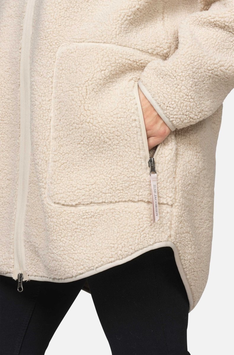 Teddy fleecejack met capuchon BONDEDPILE04 | Kit | Jacket | Ilse Jacobsen